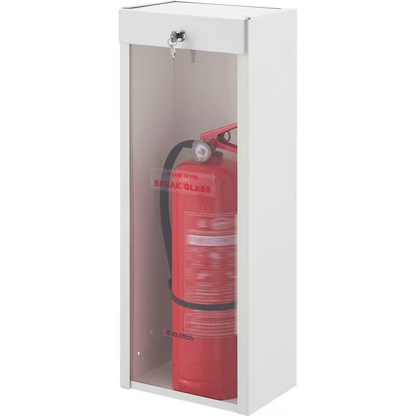 Fire Extinguisher Cabinet, Surface Mount, Lockable, Fits 10 Lbs., Global Industrial, Mfr#: 670601